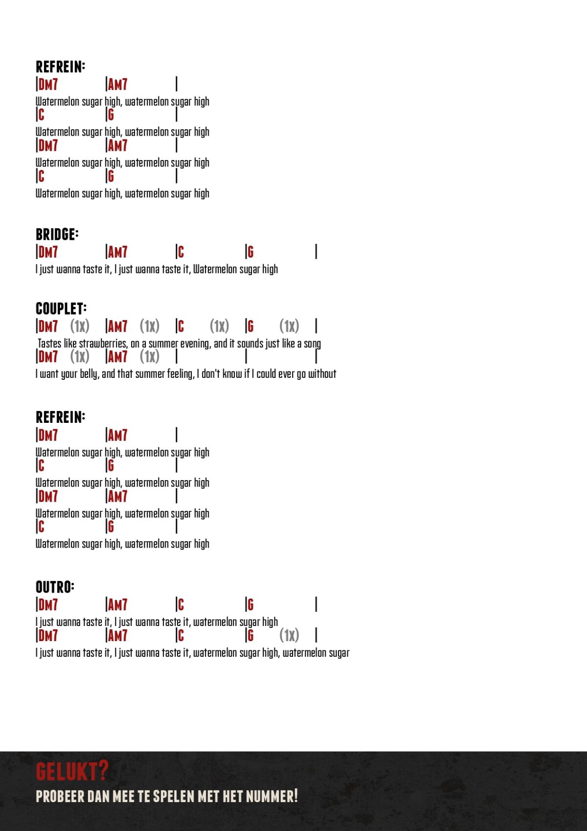 Watermelon Sugar chords