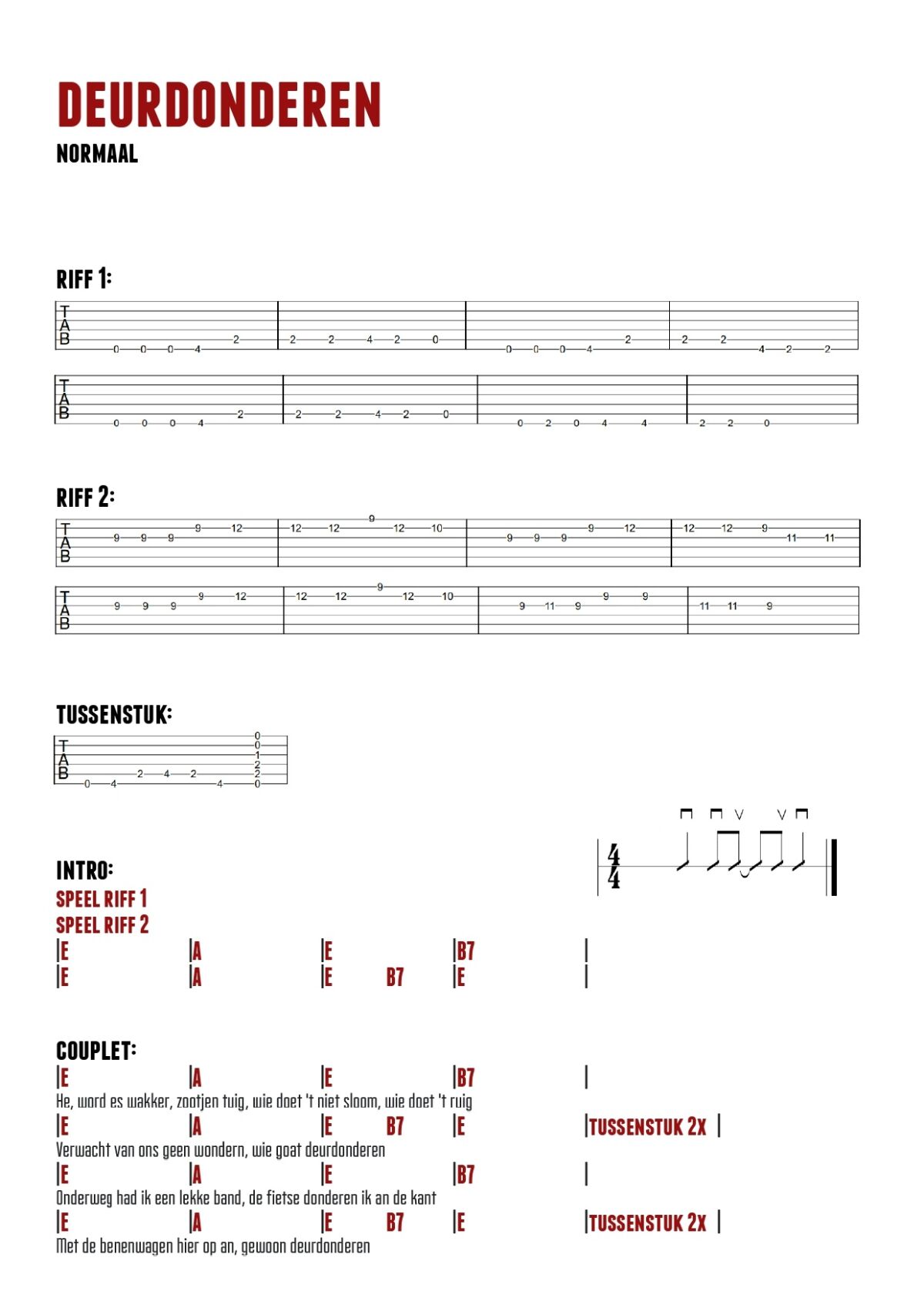 Verandert in ontvangen Verzamelen Deurdonderen van Normaal op gitaar!