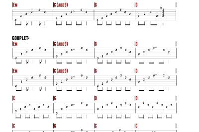 Leer het intro van Het is een nacht op gitaar met plectrumtokkel